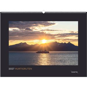 Kunth Bildkalender 761542, Hurtigruten, Jahr 2027, Motiv: Landschaftsbilder, Spiralkalender 60 x 45cm