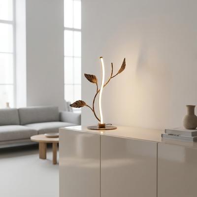 JUST LIGHT LED Tischleuchte "AURELIA", braun (rostfarben), 1, H: 27cm, 1 Stk., Leuchten, Dimmbar, 2700K Leuchtmittel, LED Tischleuchte