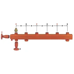 Magra Kesselverteiler Typ Vario 85/16 für drei Heizgruppen 11/2''
