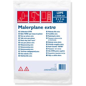 Böttcher-AG Abdeckfolie Malerplane extra, transparente PE-Folie, 30 my, 4 x 5 m