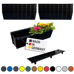 BURI Blumenkasten Pflanzkasten 10er-Set Schwarz Einsatz für Europaletten Balkonkasten
