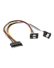 InLine Netz-Splitter SATA-Stromstecker R abgewinkelt bis S 30 cm (29683Y)