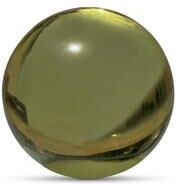 NADAAL STUDIOS Colette Decorative Orb, Round Cast Glass, Olive