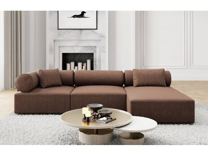 Couch Laguardia L-Form in Stoff