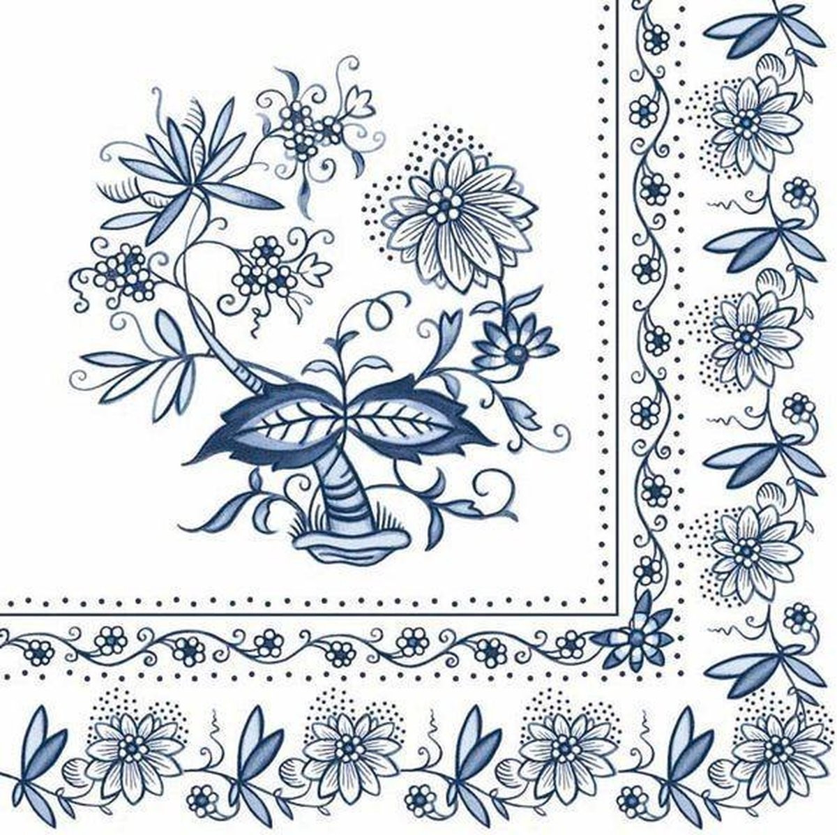 Ambiente Servetten Blue Onion 33x33 cm