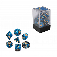 Philos Würfel - oblivion - blau - 7er Set in Acrylbox 302649