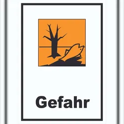 Schild Gefahrensymbol Umweltgefährlich Gefahr hochkant A4 (210x297mm)