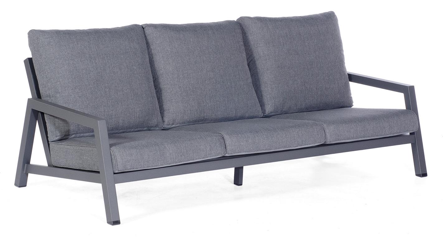 MUESING Louinge-Sofa Empire Alu/anthrazit inkl. Kissen SonnenPartner 16906028