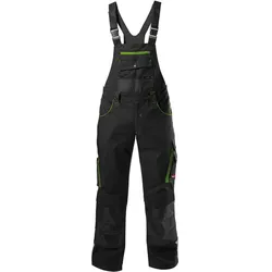 Magni, Arbeitshose, Format 4317784767347 – Fortis h-latzhose 24. Black/Lime Green. Gr. 29 (29)
