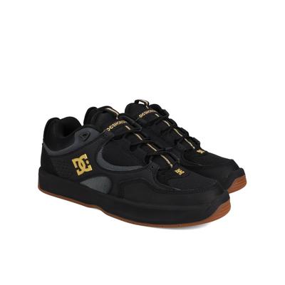 Skateschuh DC SHOES "Kalynx Zero", Herren, Gr. 11,5(45), gold (schwarz, gold), Obermaterial: Leder (Kuh) / Futter: Textil / Außensohle: Gummi., Schuhe