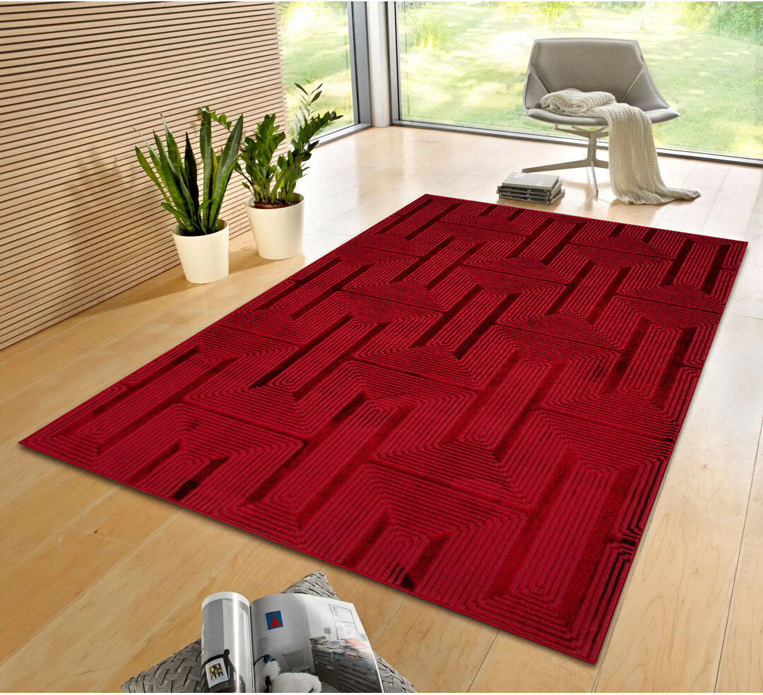Norden Home Luna Red Red Rectangle 160 x 230 cm