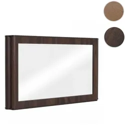 Spiegel HWC-P42, Wandspiegel Garderobenspiegel Flurspiegel, MDF Glas 80x120x10cm ~ Walnuss-Optik