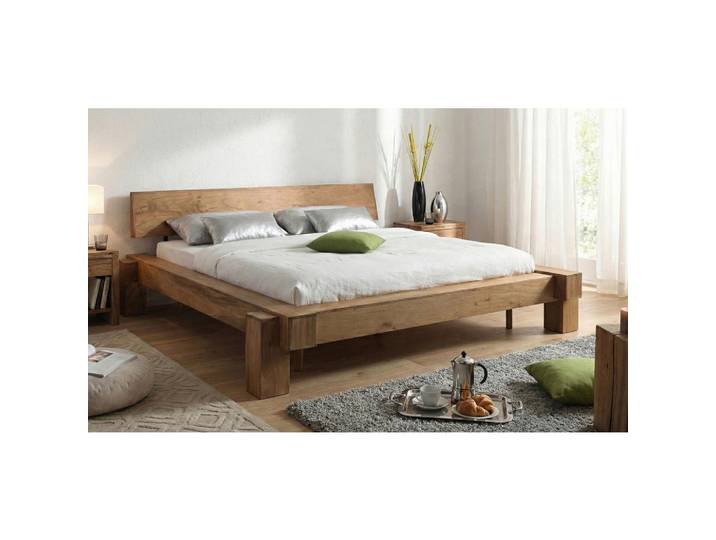 Mid.you Balkenbett, Akaziefarben, Holz, Akazie, Hartholz, Holz, 200x200 cm, Schlafzimmer, Bett, Holzbetten