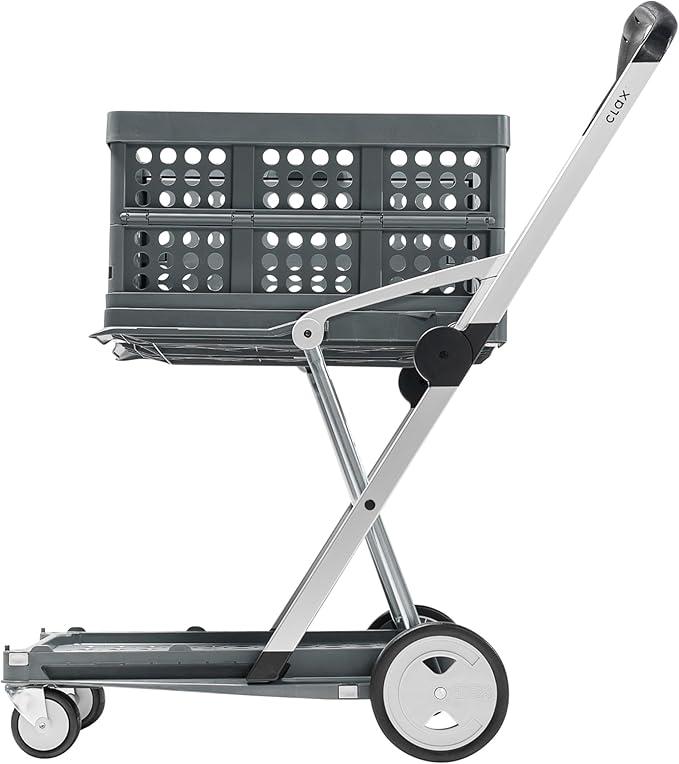 Sonderedition (grau/grau), klappbar | Einkaufswagen | Kommissionierwagen | mit Faltbox