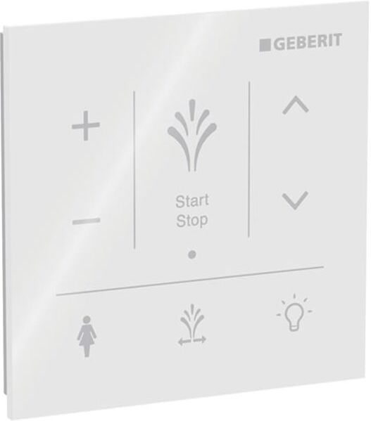 Geberit AquaClean Wandbedienpanel 147041SI1 zur Aufputz-Montage, Oberfläche Glas/Farbe weiß