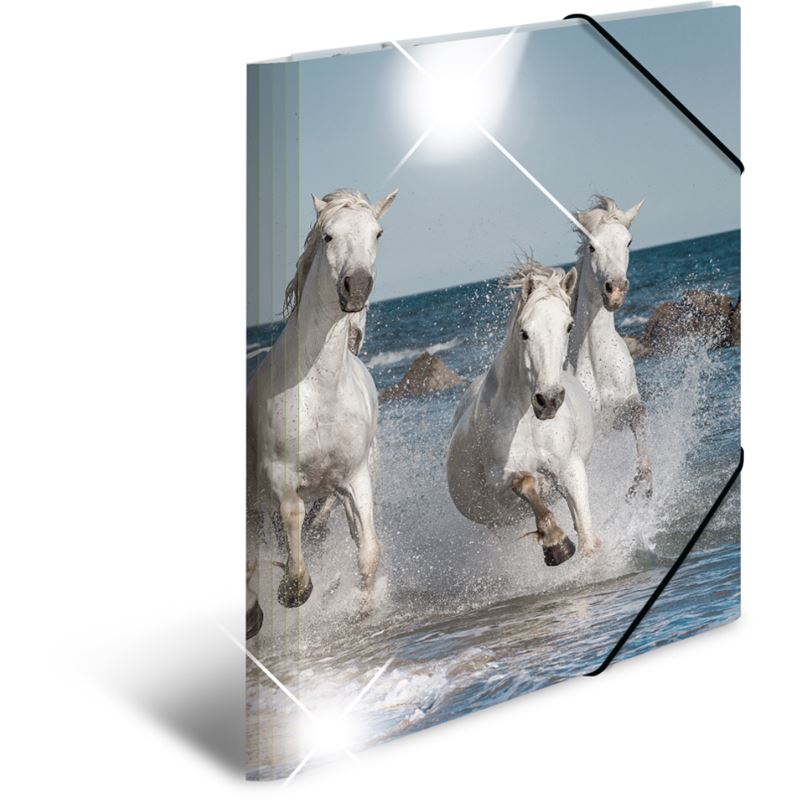 HERMA Eckspannermappe "Pferde", PP Glossy, DIN A4