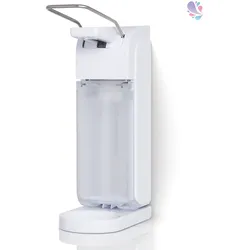 Armhebelspender Blanc UNIVERSAL 500ml & 1.000ml mit schwenkbarer Abtropfschale, verschließbar, Seife, Desinfektion...