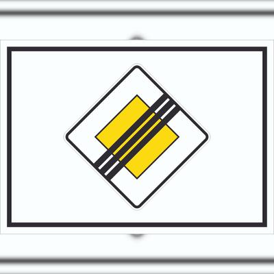 HB-Druck Vorfahrtstraße Ende Symbol Schild A5 Rückseite selbstklebend