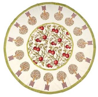 Couleur Nature Orange Tree Tablecloth - Red/Green