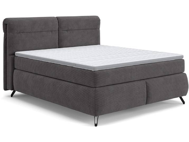 Boxspringbett SWISS HOME STYLE AMBER anthrazit 160x200cm fest