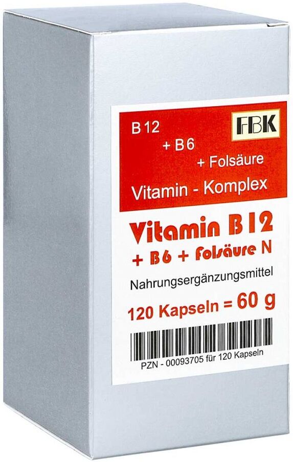 FBK-Pharma Vitamin B12 + B6 + Folsäure Komplex N Kapseln