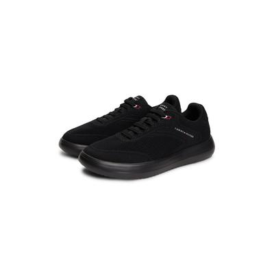 Sneaker TOMMY HILFIGER "TH MODERN LIGHTCUP KNIT", Herren, Gr. 43, Textil, schwarz, Schuhe Sneaker, Freizeitschuh, Halbschuh, Schnürschuh mit Logoschriftzügen