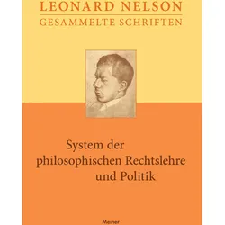 System der philosophischen Rechtslehre und Politik, Sachbücher von Leonard Nelson