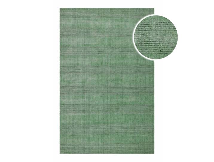 Teppich WECON HOME Seattle , grün (blass grün), B:80cm H:11mm L:150cm, Lyocell, Teppiche, Teppich, Kurzflorteppich, handgewebt, TENCEL & Schurwolle, Streifen, Wohnzimmer