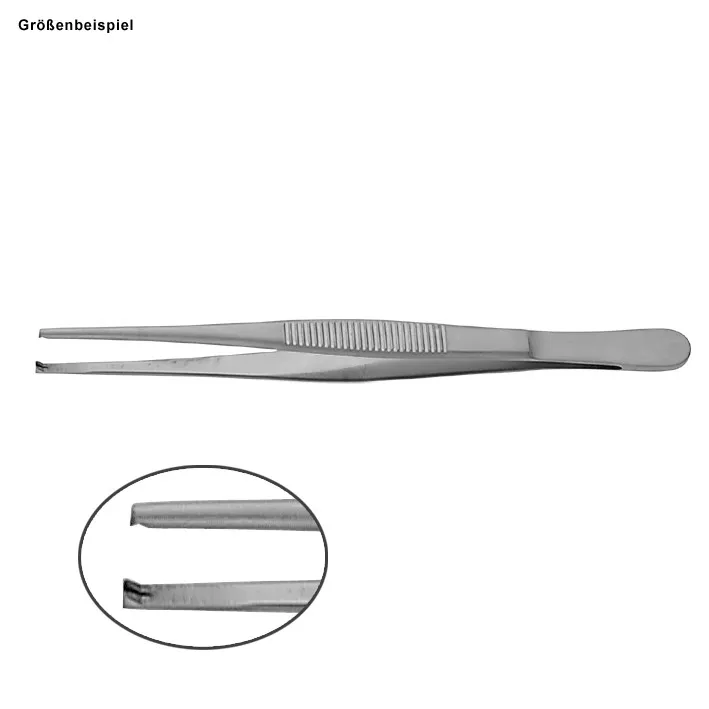 Zepf medical instruments GmbH Chirurgische Pinzette, Standard, 1 x 2 Zähne, 13,0 cm 10-1200-13