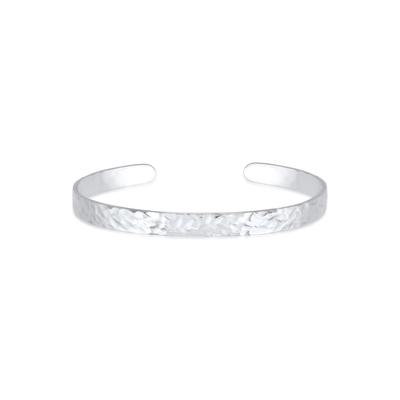 Armreif KUZZOI "Armband Herren Basic Bangle Matt 925 Silber" Gr. 190, grau, Armbänder, Herren, Silber 925 (Sterlingsilber), Armreif