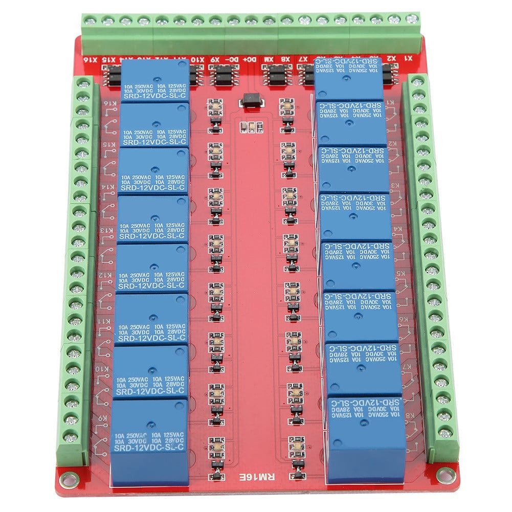 Cocosity 16-kanaals relaismodule voor 5V, 12V en 24V