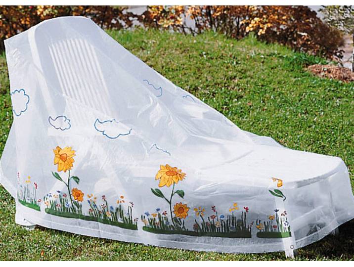 Schutz für Gartenmöbel und Auflagen, Weiss, Sonnenliege