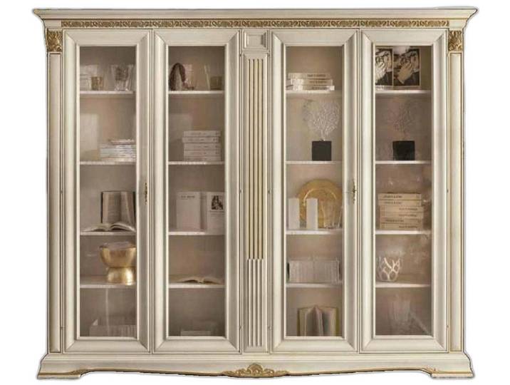 Xlmoebel Vitrine Elegante Holz Vitrine im klassischen Design für stilvolle Büros (Vitrine) Hergestellt In Italy