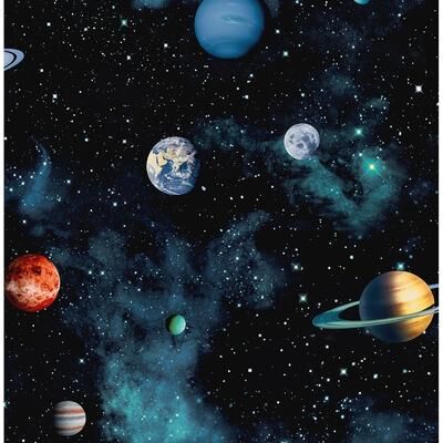 NextWall Arthouse Cosmos Peel and Stick Wallpaper - 20.5 in. W x 18 ft. L