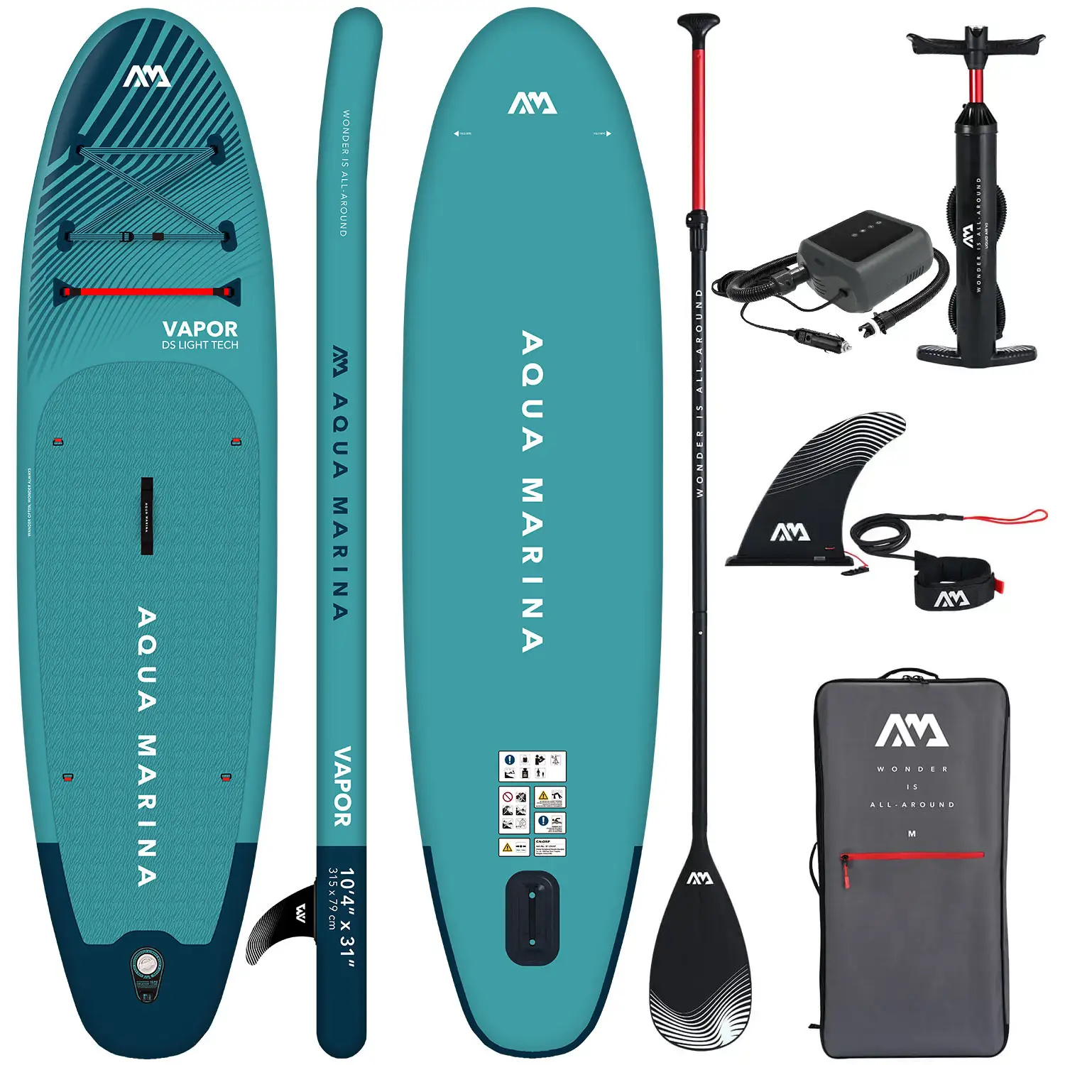 Aqua Marina Vapor 10'4" SUP Brett BT-23VAP + E-pumpe PBG 6 12V