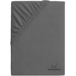 Topperbezug SANSIBAR Jersey (BL 100x200 cm) - grau - BL 100x200 cm