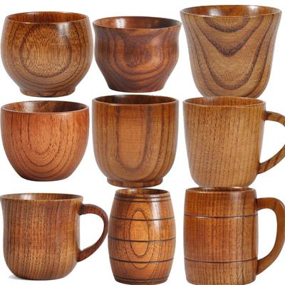 Inspired Living Rustic Spruce Wood Big Belly Mug Handmade Wooden Beer Mug & Natural Coffee Cup 1