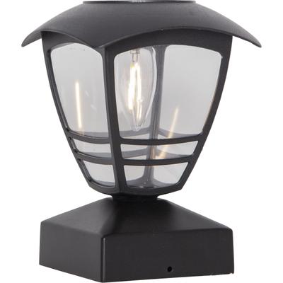 LED Solarleuchte "Solar Dekoration Felix", schwarz, B:14cm H:19cm L:14cm T:14cm Ø:14cm, PARFORCE TRADITIONAL HUNTING, Leuchten, Pfostenleuchte mit Filament-LED, Dämmerungssensor