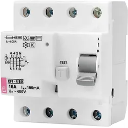 FI-Schalter EFI-4B, 4-polig, 40A,300 mA, Typ B, kurzzeit- verzögert