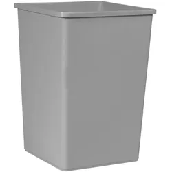 Mülleimer Rubbermaid Untouchable 132 L Grau quadratischer Abfalleimer aus Kunststoff ohne Deckel