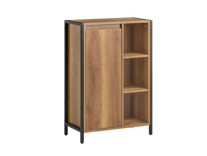 Meuble bas de rangement cadre en métal noir