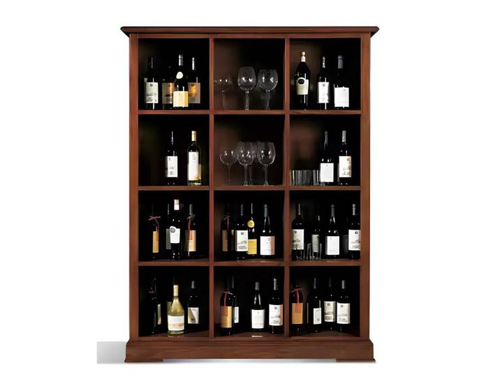 Xlmoebel Barschrank Eleganter Barschrank aus Holz mit Vitrine und Stauraum (1-St., Barschrank) Hergestellt in Europa