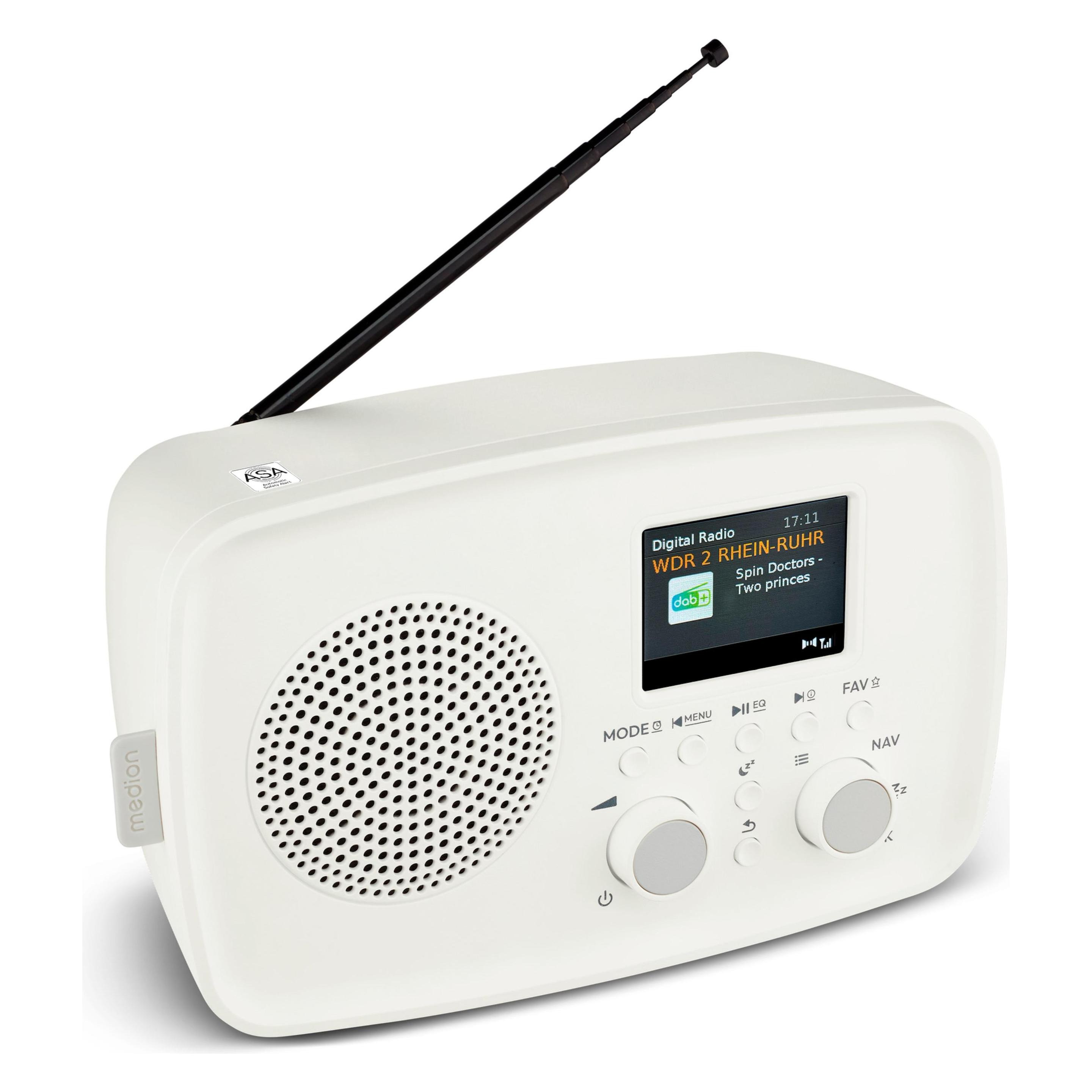 Medion LIFE DAB+ Radio DRE-1 (MD89288) DAB+ Radio (mit Wecker, Bluetooth, tragbar, UKW) (DAB+, FM, Bluetooth) (50079348A1)