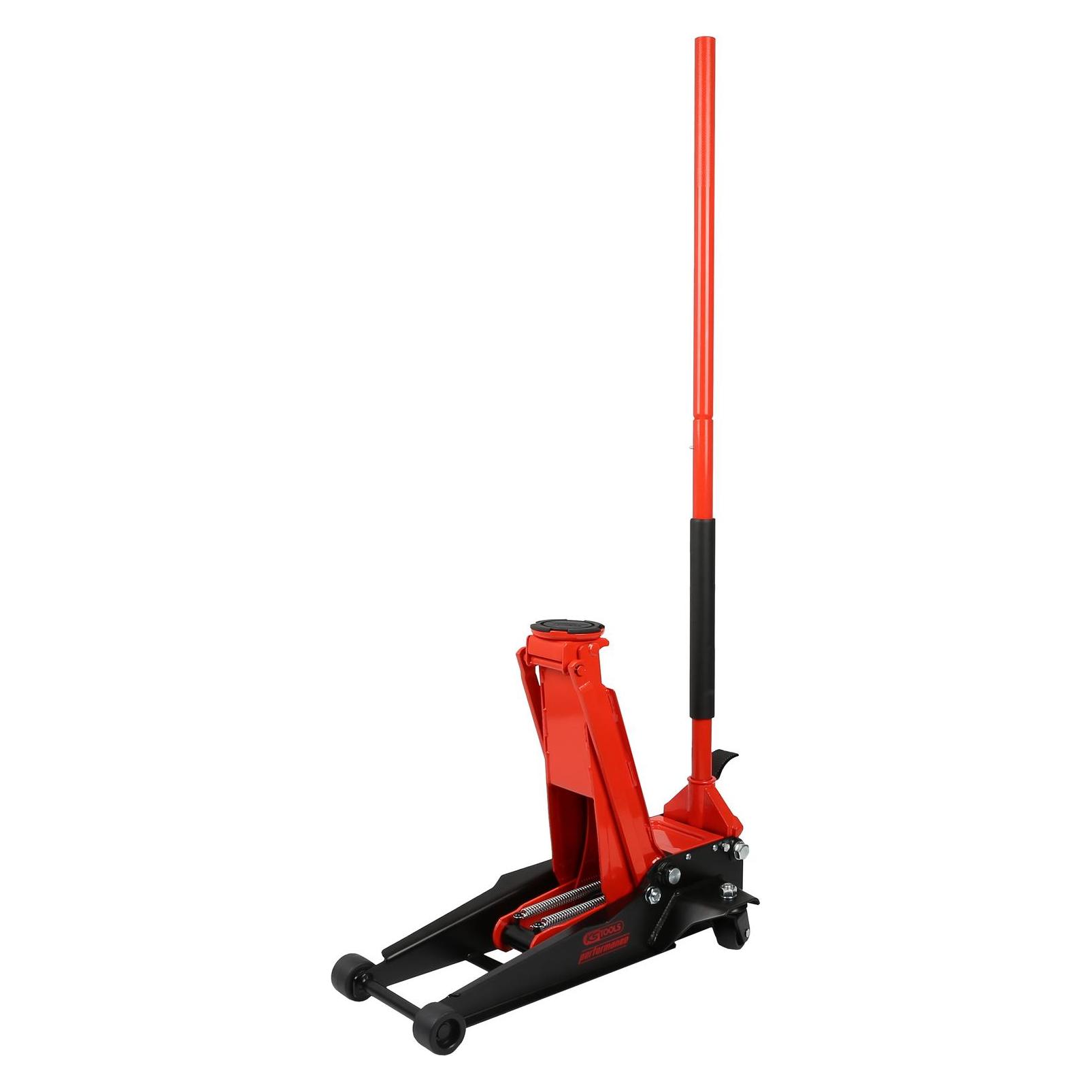 KS Tools - performance Hydraulischer Stahl-Wagenheber, 2500 kg, flach, Hubhöhe: 75-510 mm (2500 kg, 7.50 - 51 cm) (160-1015)