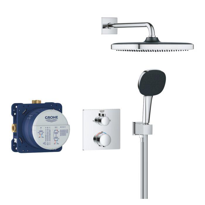Grohe Precision Thermostat Duschsystem 34882000 Unterputz mit Vitalio Comfort 250, chrom