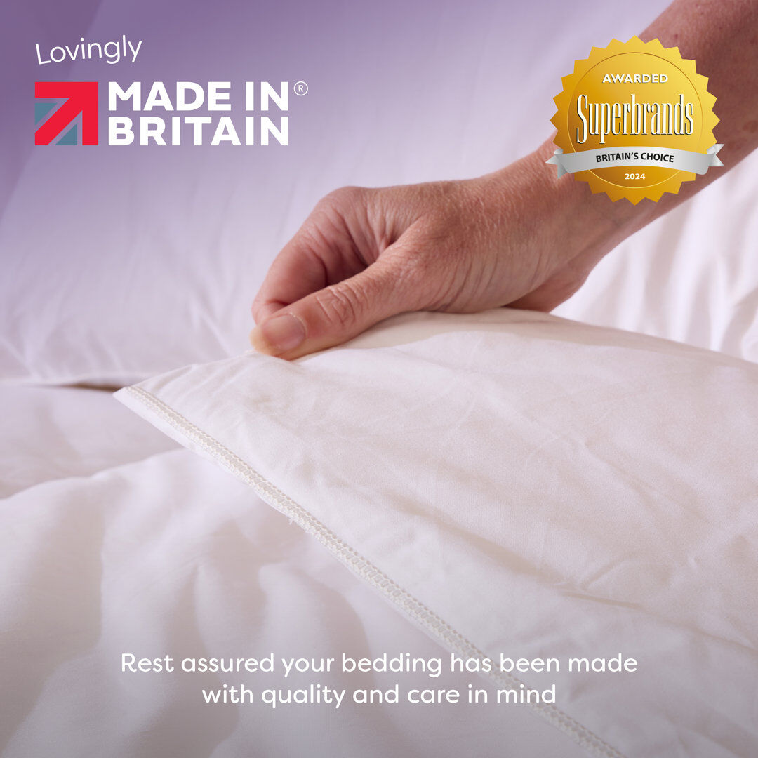 Slumberdown Wonderful Wool 3/4.5 tog Cotton Cover Duvet White Super King