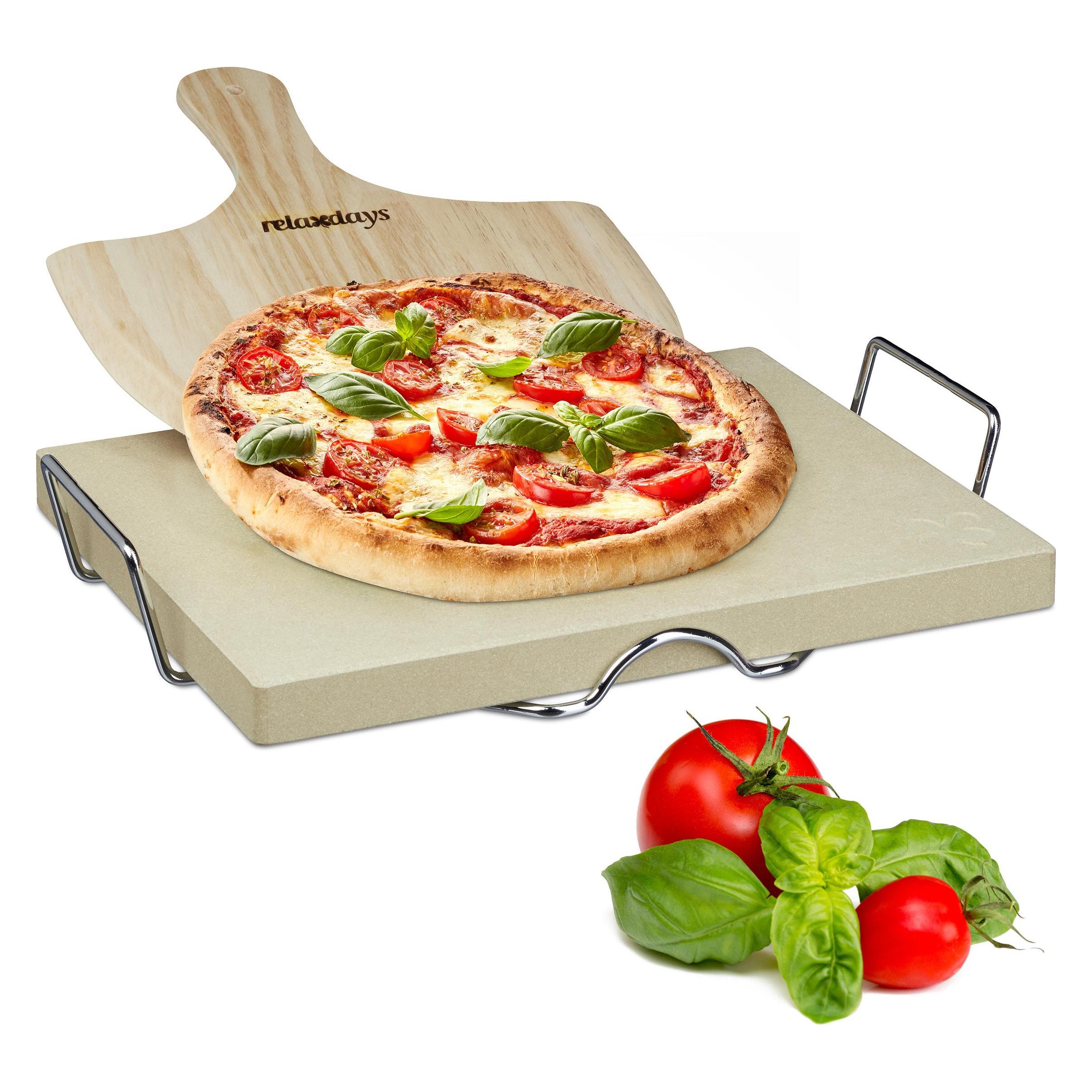 Relaxdays Pizzastein Set (10020489)