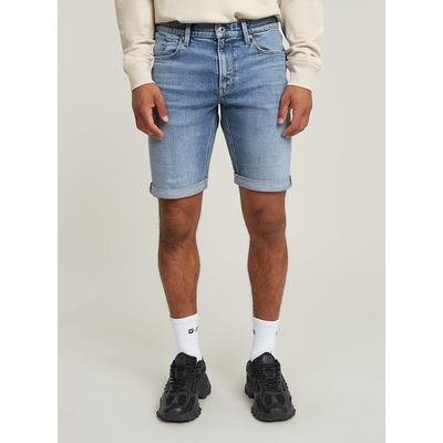 Shorts G-STAR "Mosa Shorts", Herren, Gr. 26, blau (faded sea point blau), Obermaterial: 94% Baumwolle, 5% Elastomultiester, 1% Elasthan, Hosen Shorts