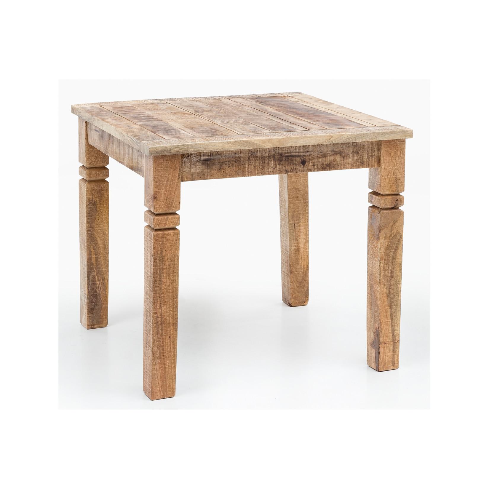 KADIMA DESIGN Esstisch DIANA: Landhaus-Stil, Massivholz, 80x80 cm, rustikal, stabil, pflegeleicht.