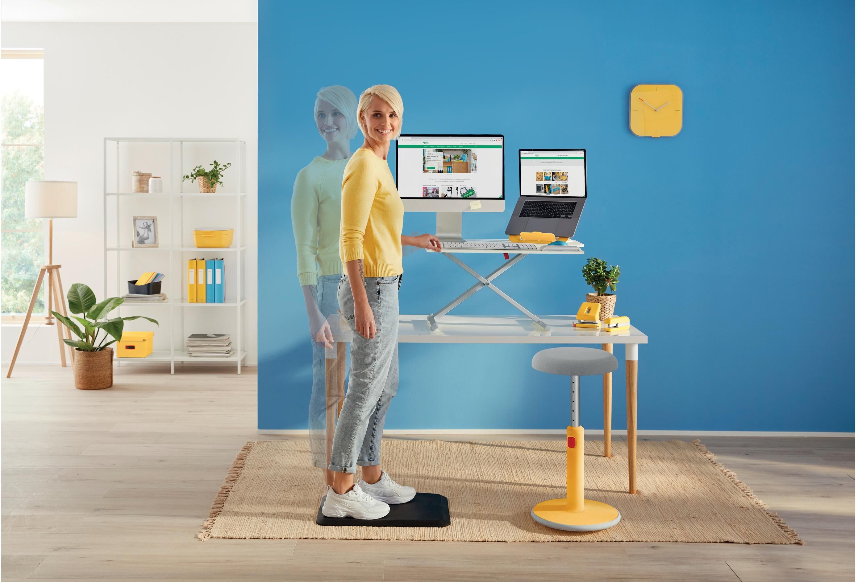 Schreibtischstuhl LEITZ "Ergonomischer Aktiv Hocker Ergo Cosy", grau, Stühle, Schreibtischstuhl grau Einheitsgröße